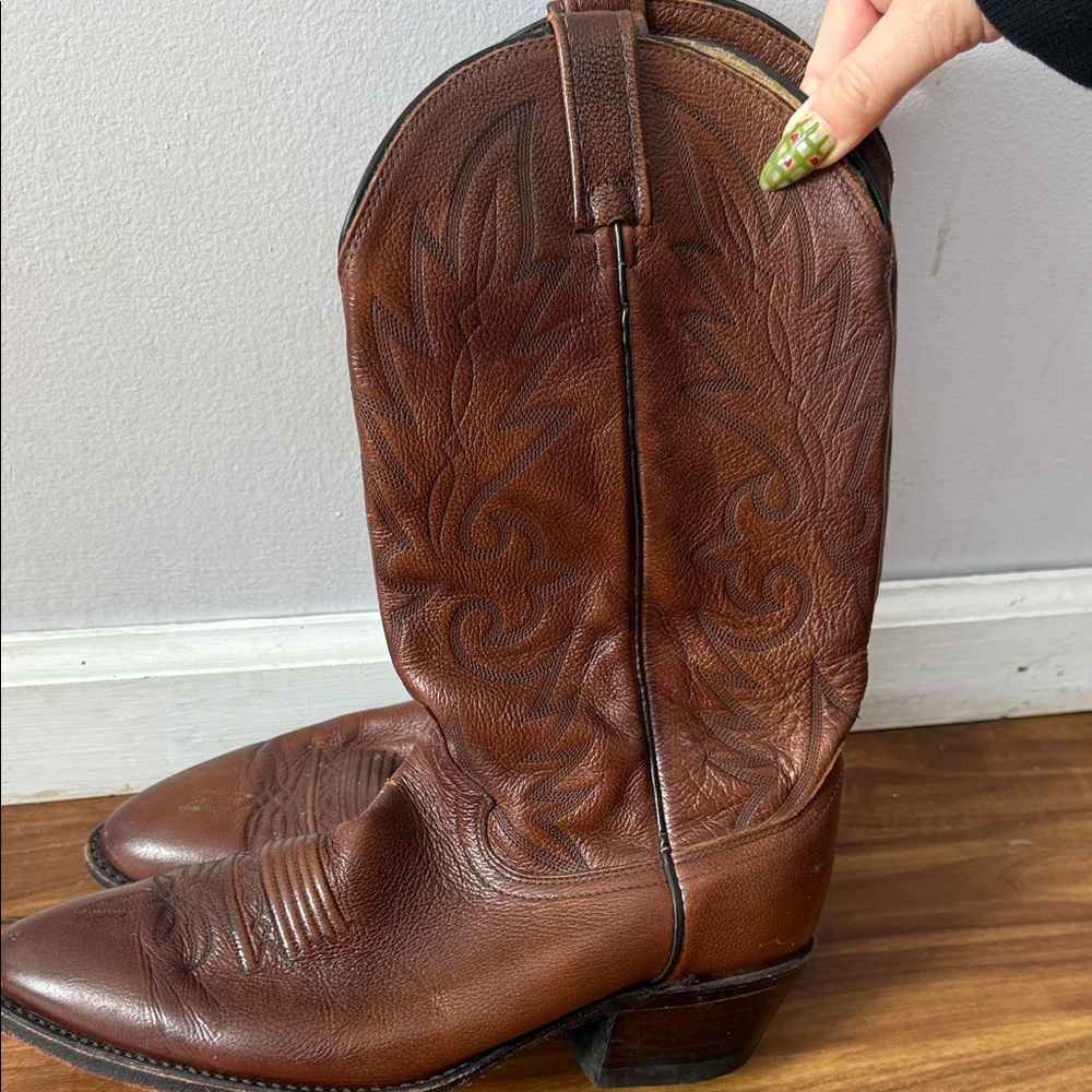 Dan Post Tan Leather Cowboy Boots